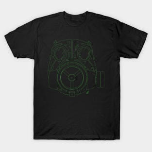 Caiman Gas Mask Outline T-Shirt